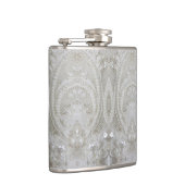 elegant gürtelig-grau cremefarben, beige weiß flachmann (Rechts)