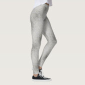 elegant gürtelig-grau cremefarben, beige weiß leggings (Rechts)