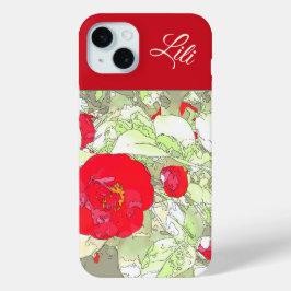 Elegant gürtelig, rot, blumengrau Case-Mate iPhone hülle
