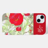 Elegant gürtelig, rot, blumengrau Case-Mate iPhone hülle (Rückseite (Horizontal))