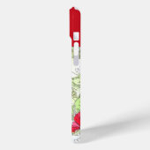 Elegant gürtelig, rot, blumengrau Case-Mate iPhone hülle (Rückseite / Links)