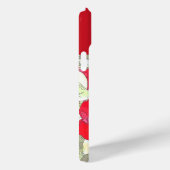 Elegant gürtelig, rot, blumengrau Case-Mate iPhone hülle (Rückseite / Rechts)