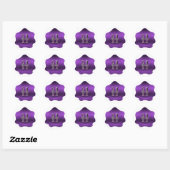 Elegant H Monogram Lila Wax Siegel Look Sticker (Blatt)