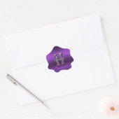 Elegant H Monogram Lila Wax Siegel Look Sticker (Umschlag)