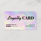 Elegant Haar Stylist Prämie Holograpgic Treuekarte (Rückseite)