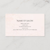 Elegant Haar Stylist Rosa Rosenhaar Salon Shears Visitenkarte (Rückseite)