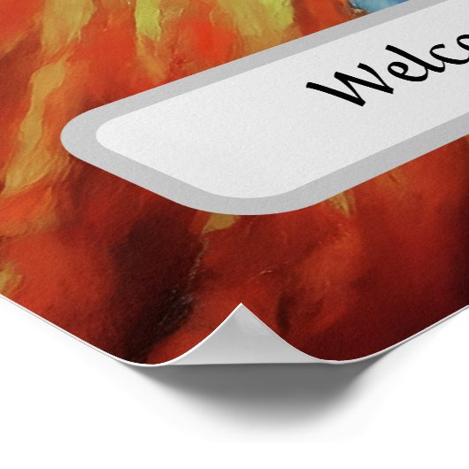 Elegant Hair Salon Custom Name Poster (Ecke)