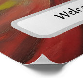 Elegant Hair Salon Custom Name Poster (Ecke)