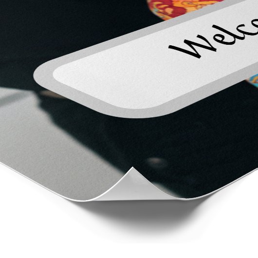 Elegant Hair Salon Custom Name Poster (Ecke)