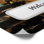 Elegant Hair Salon Custom Name Poster (Ecke)