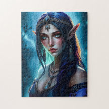 Elegant Half-Elven Priestess Jigsaw Puzzle