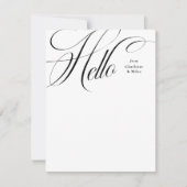 Elegant hallo einfache stilvolle Personal Schreibw Mitteilungskarte (Vorderseite)