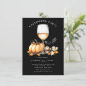 Elegant-Halloween-Einladung Einladung (Stehend Vorderseite)