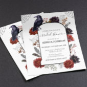 Elegant Halloween Floral Boho Brautparty Invita