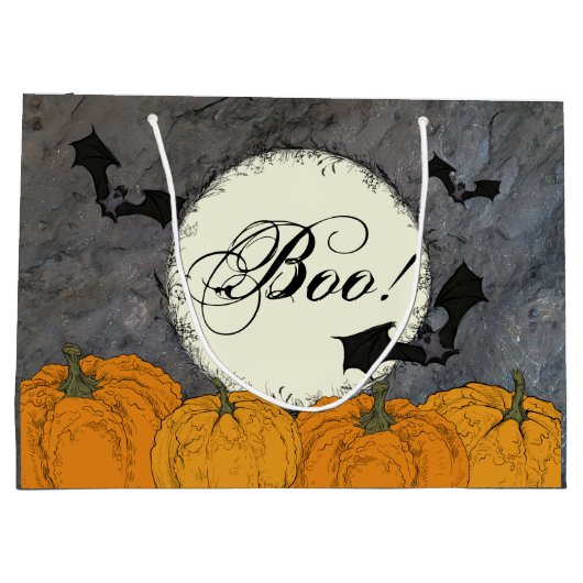 Elegant Halloween Große Geschenktüte (Rückseite)