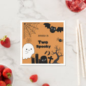 Elegant Halloween two spooky second Birthday party Serviette (Beispiel)