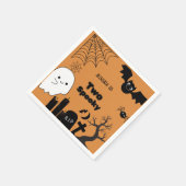 Elegant Halloween two spooky second Birthday party Serviette (Ecke)