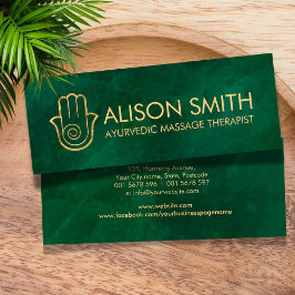 Elegant Hamsa Hand Energy Spiral Mini Visitenkarte