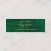 Elegant Hamsa Hand Energy Spiral Mini Visitenkarte (Rückseite)