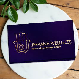 Elegant Hamsa Hand Energy Spiral Visitenkarte