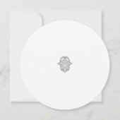 Elegant Hamsa Runde Hochzeit RSVP Karte (Rückseite)