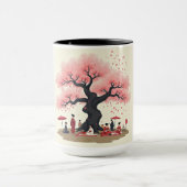 Elegant Hanami Cherry Blossom Mug Tasse (Zentrum)
