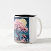 Elegant Hanami Cherry Blossom Mug Zweifarbige Tasse (VorderseiteRechts)