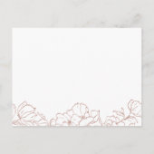 Elegant hand drawn floral terracotta Recipe Card Postkarte (Rückseite)