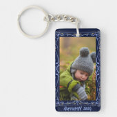 Elegant Hand Drawn Frame Custom Image Schlüsselanhänger (Vorderseite)