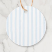 Elegant Hand Drawn Lemons Blue Stripes Thank You Geschenkanhänger (Rückseite)