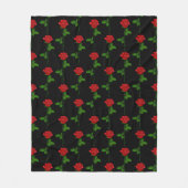 Elegant Hand-Drawn Rose Throw Blanket Fleecedecke (Vorderseite)