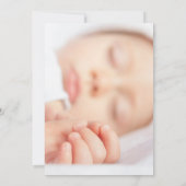 Elegant Hand-drawn Sage Green Baby Shower Dankeskarte (Rückseite)