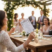 Elegant hand drawn  Wedding Ceremony Program Fans Fächer