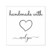 Elegant Handgefertigt mit Liebe von Name Permastempel (Design)
