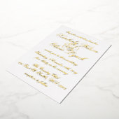 Elegant handgeschriebene Calligraphy Luxe Wedding Folieneinladung (Gedreht)