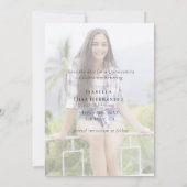 Elegant handgeschriebenes Quinceañera Save The Date (Rückseite)