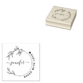 Elegant handgezeichnet Botanisch gebacken mit Lieb Gummistempel (Stempel)