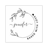 Elegant handgezeichnet Botanisch gebacken mit Lieb Gummistempel (Prägung)