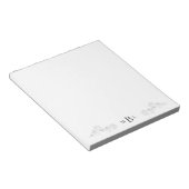 Elegant handGezeichnet Jasmine Monogram Notepad Notizblock (angewinkelt)
