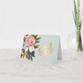 Elegant Handpainted Floral Budget Retirement Dankeskarte (Vorderseite)