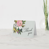 Elegant Handpainted Floral Budget Retirement Dankeskarte (Vorderseite)