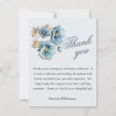 *Elegant Handpainted Floral Budget Retirement Dankeskarte (Vorderseite)