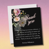 Elegant Handpainted Floral Budget Retirement Dankeskarte