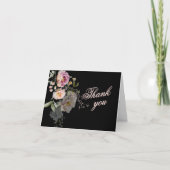 Elegant Handpainted Floral Budget Retirement Dankeskarte (Vorderseite)