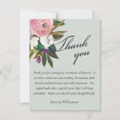 Elegant Handpainted Floral Budget Retirement Dankeskarte (Vorderseite)