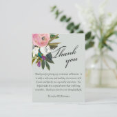 Elegant Handpainted Floral Budget Retirement Dankeskarte (Stehend Vorderseite)