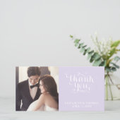 ELEGANT HANDSCHRIFTLICHE SCRIPT FOTO DANKEN SIE KA DANKESKARTE (Stehend Vorderseite)