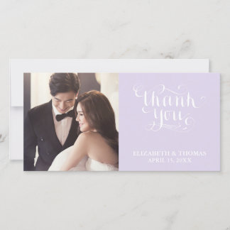 ELEGANT HANDSCHRIFTLICHE SCRIPT FOTO DANKEN SIE KA DANKESKARTE