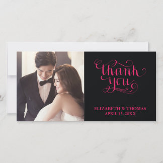 ELEGANT HANDSCHRIFTLICHE SCRIPT FOTO DANKEN SIE KA DANKESKARTE