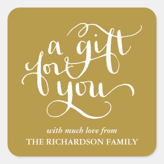 ELEGANT HANDSCHRIFTLICHE SCRIPT GIFT TAG STICKERS (Vorderseite)
